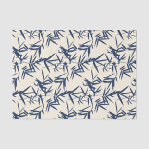 Asian Japanese Bamboo Floral Pattern Tissue Paper