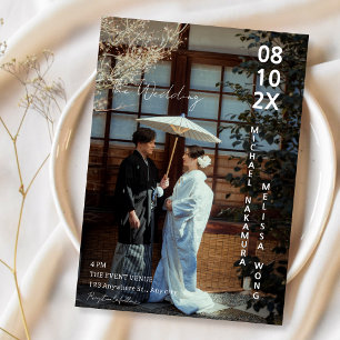 Asian Japanese concept photo wedding  Invitation