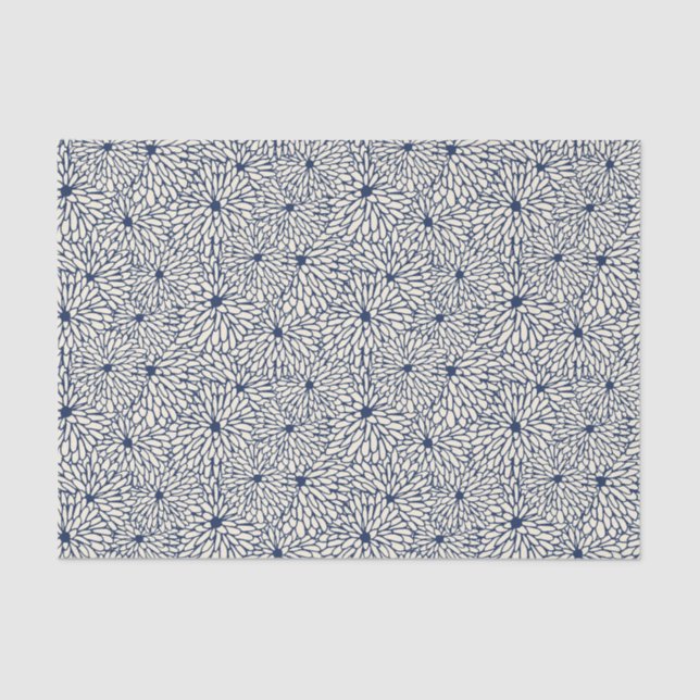 Asian Japanese Floral Pattern Tissue Paper (Front)