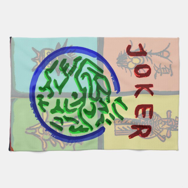 Asian Joker Mah Jongg Towel (Horizontal)