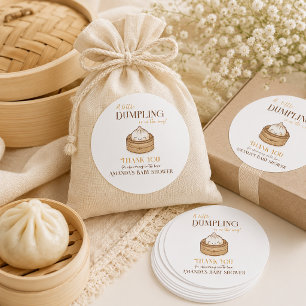 Asian Kawaii Dim Sum Little Dumpling Baby Shower Classic Round Sticker