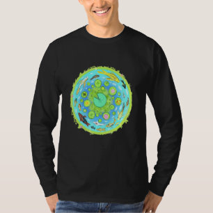 Asian Koi Blue Pond Goldfish Carp Freshwater Plant T-Shirt