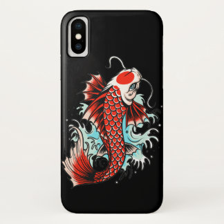 Asian Koi Fish Pond Chinese Japanese Water Wave Se iPhone X Case