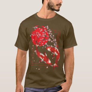 Asian Koi Pond Sakura Cherry Blossom Japanese Fish T-Shirt