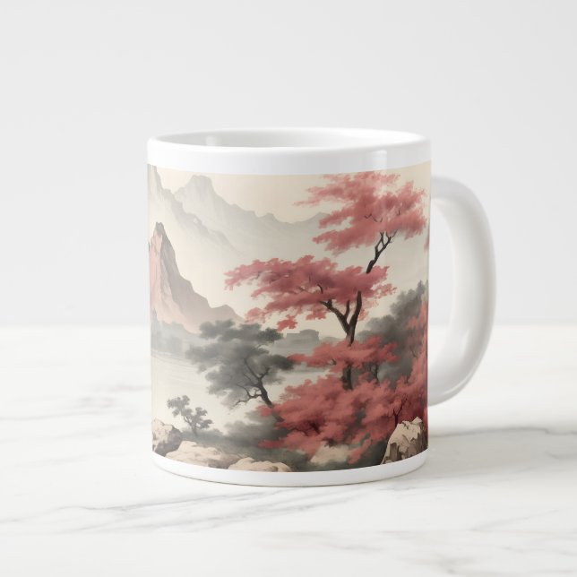 Asian Landscape Beauty Large Coffee Mug (Front Right)