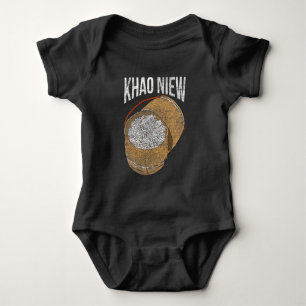 Asian Laos Thai Food Khao Niew Sticky Rice Baby Bodysuit