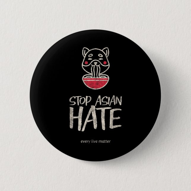 Asian Live Anti Racism Aapi Awareness Stop Asian H 6 Cm Round Badge (Front)
