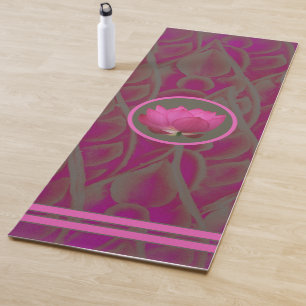 Asian Lotus Design Yoga Mat