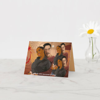Asian man Black woman Interracial Greeting Card
