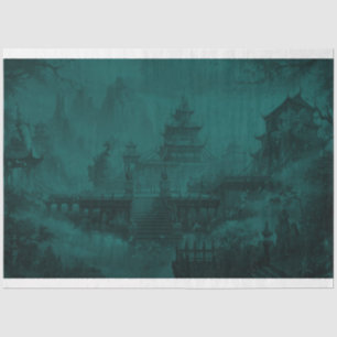 Asian Mural Tissue PaperBlue Paper