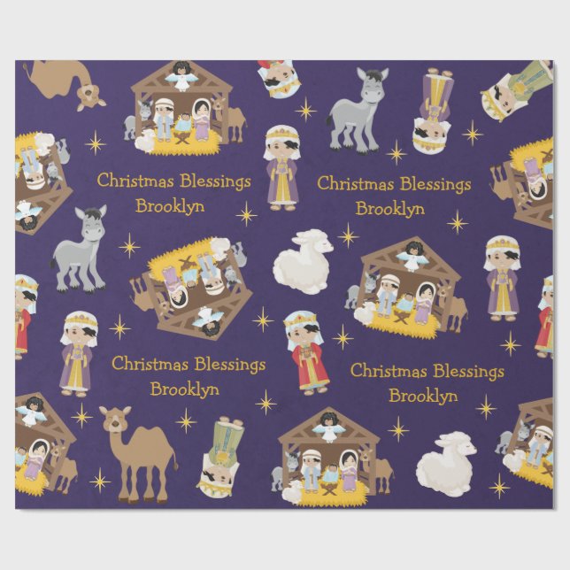 Asian Nativity Wrapping Paper (Flat)