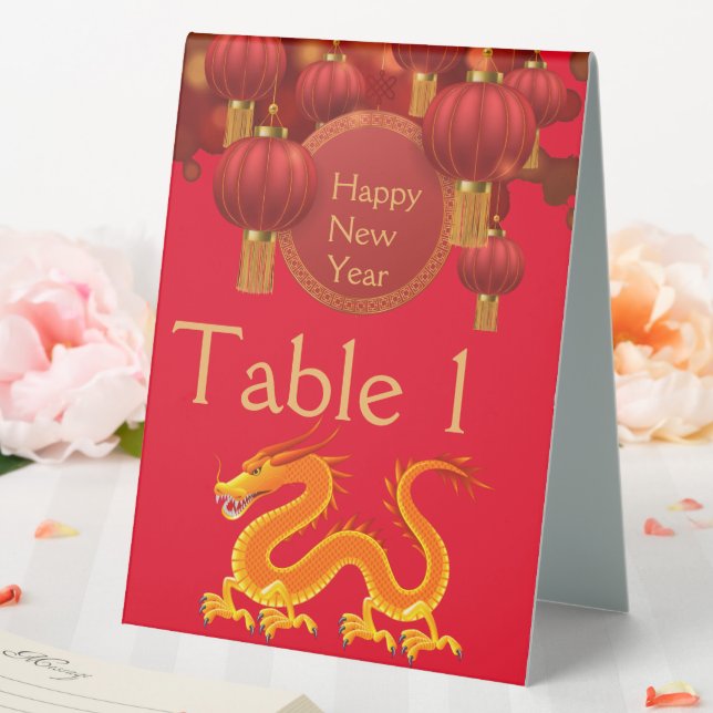 Asian New Year  Table Tent Sign (In SItu (Wedding))