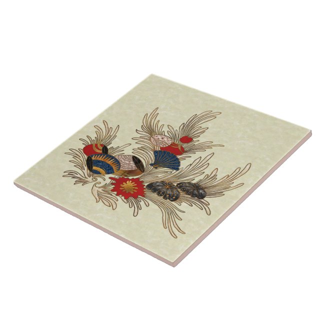 Asian Ocean Deco Tile (Side)