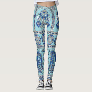 Asian Paisley Border: Traditional Design. Leggings