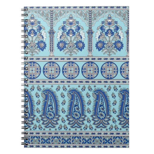 Asian Paisley Border: Traditional Design. Notebook (Front)