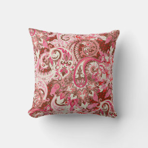 Asian paisley elements, boho vintage. cushion