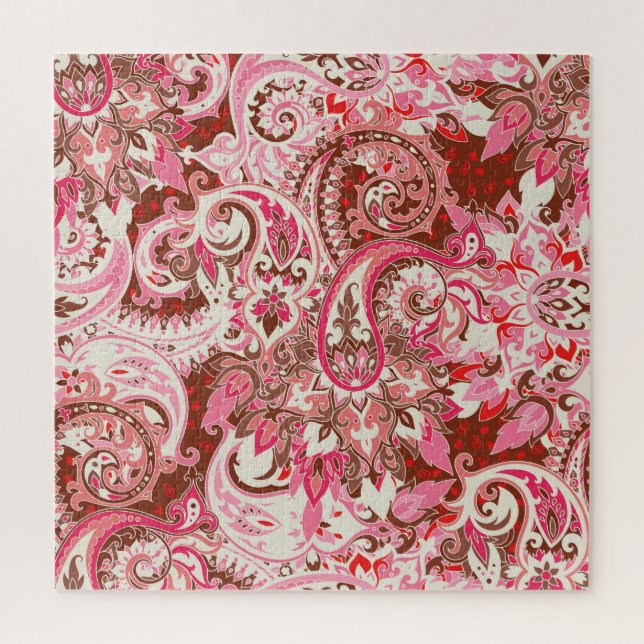 Asian paisley elements, boho vintage. jigsaw puzzle (Vertical)