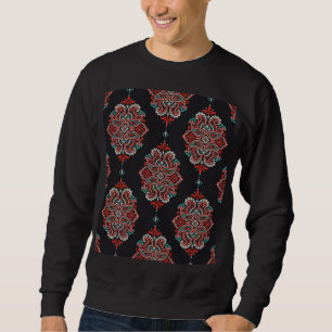 Asian paisley elements, boho vintage pattern. sweatshirt