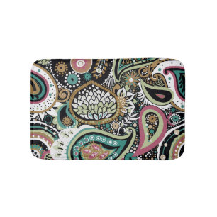 Asian paisley: modern seamless design. bath mat