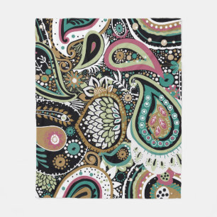 Asian paisley: modern seamless design. fleece blanket