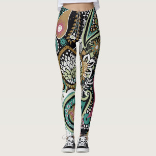 Asian paisley: modern seamless design. leggings