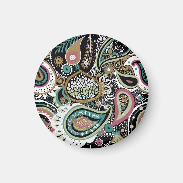 Asian paisley: modern seamless design. magnet (Front)