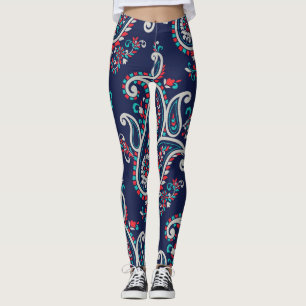 Asian Paisley: Traditional Seamless Design. Leggings