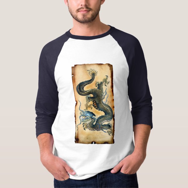 ASIAN Parchment Dragon T-Shirts (Front)