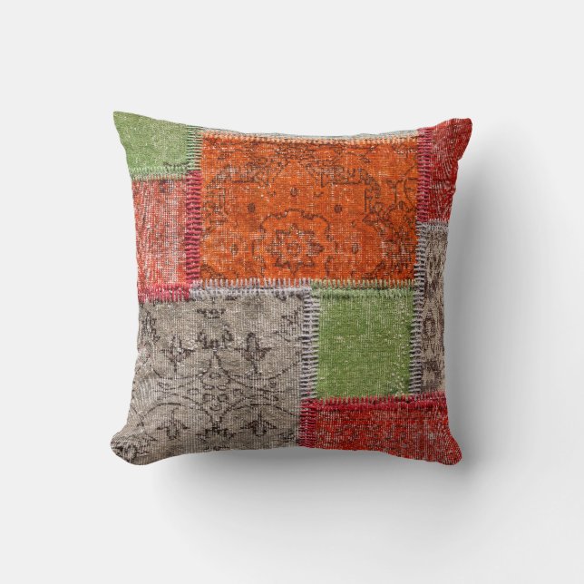 Asian patchwork carpet in Istanbul, Turkey. Close  Cushion (Front)