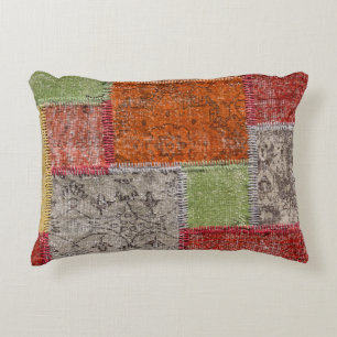 Asian Patchwork Carpet, Istanbul Detail Decorative Cushion