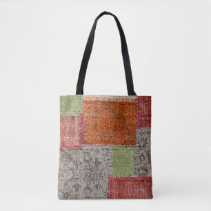 Asian Patchwork Carpet, Istanbul Detail Tote Bag