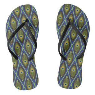 Asian pattern flip flops