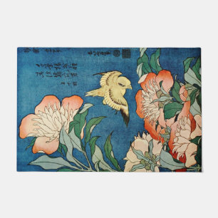 ASIAN PEONIES door mat