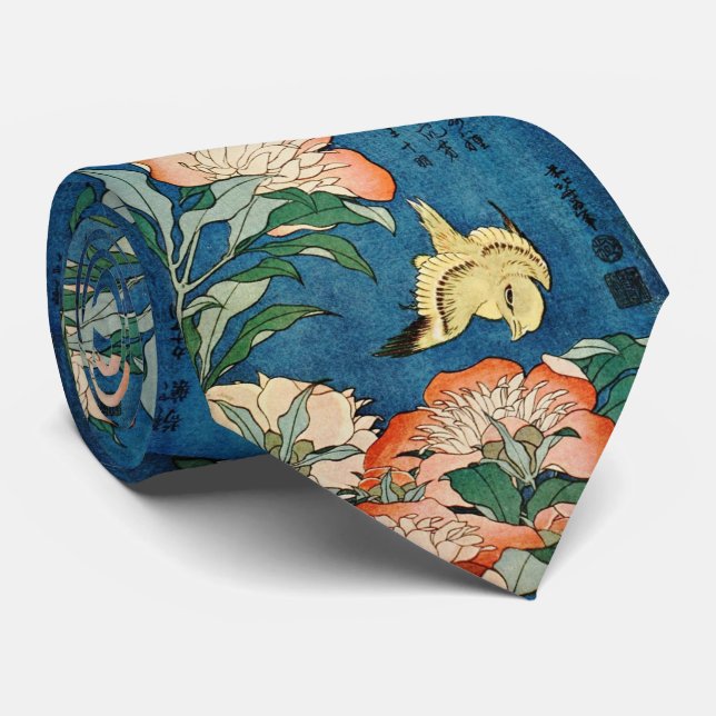 ASIAN PEONIES tie (Rolled)