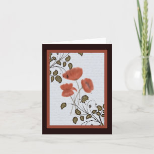 Asian Poppies Note Card