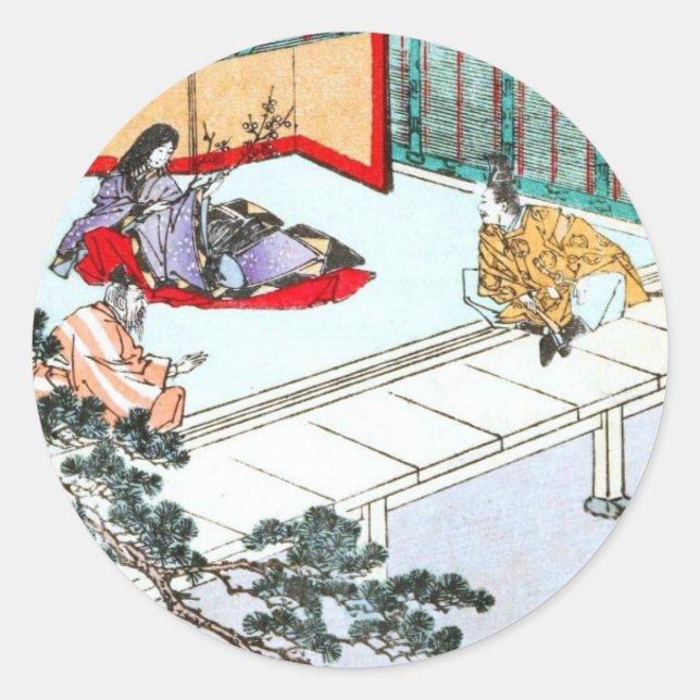 Asian Princess Classic Round Sticker (Front)