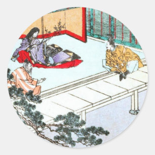 Asian Princess Classic Round Sticker