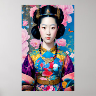 Asian princess with belt poster