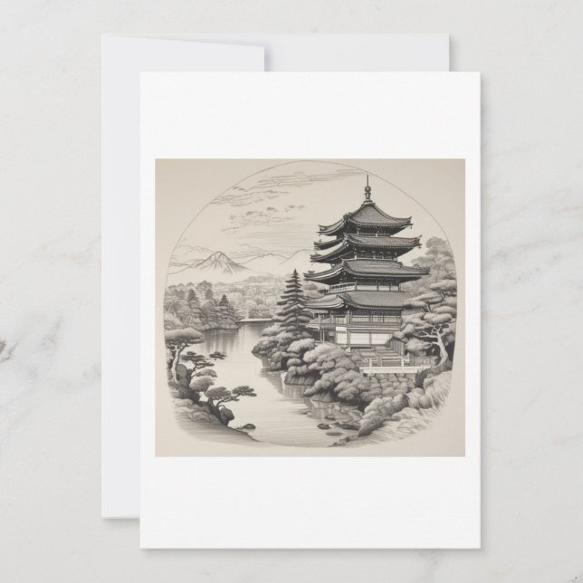 Asian print invitation (Front)