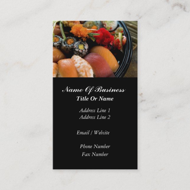 Asian Restaurant Business Card (Front)