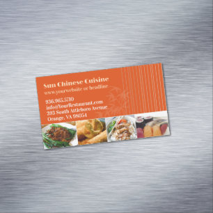 Asian Restaurant Magnetic Business Card