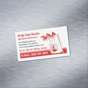 Asian Restaurant Magnetic Business Card