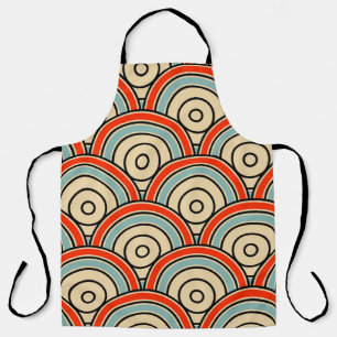 Asian Scales Waves Ivory Pattern Apron