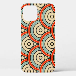 Asian Scales Waves Ivory Pattern iPhone 12 Case