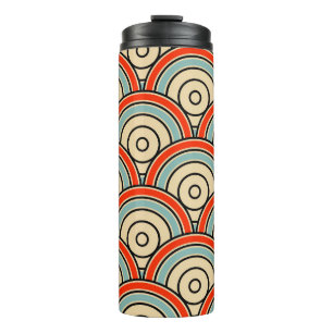 Asian Scales Waves Ivory Pattern Thermal Tumbler