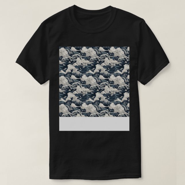 Asian Seamless Pattern Old Japanese Chinese Korean T-Shirt (Design Front)
