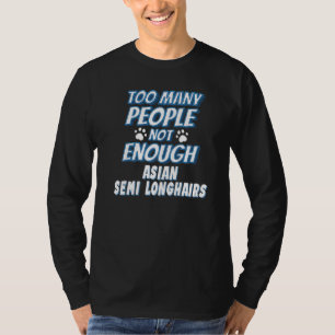 Asian Semi Longhair Cat Saying Introvert T-Shirt