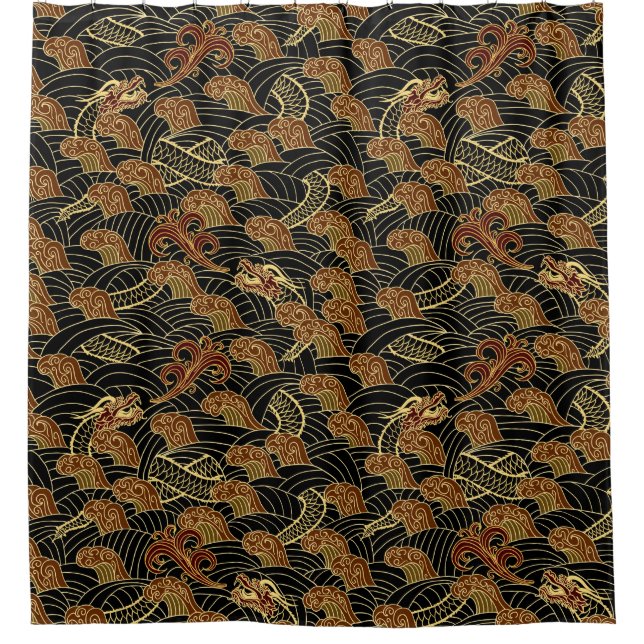 Asian Silk Shower Curtain (Front)