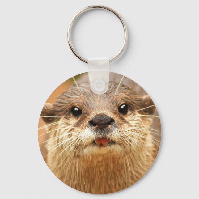Asian Small Clawed Otter Key Ring (Front)