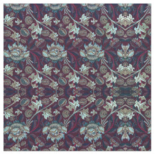 Asian Snap Dragon Flowers Damask Style Brocade Fabric